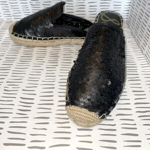 Sam Edelman Kerry Sequin Raffia Mules size 6